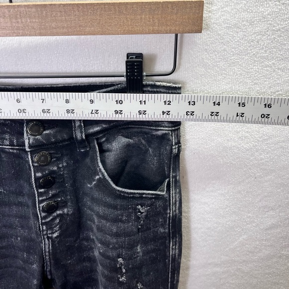 KanCan Signature High Rise Ankle Skinny Jeans Womens 24 Denim Black Stretch 2159 - Picture 5 of 9